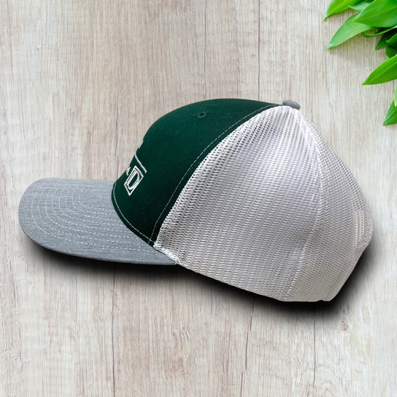 Manheim Dallas Trucker Hat Cap Mesh Back Snapback Gray & Green Richardson - Picture 2 of 5